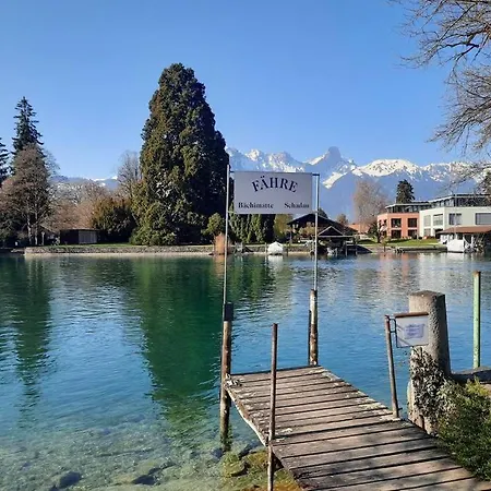 アパート Charmante Wohnung Oberhalb Der Aare Und Dem See *